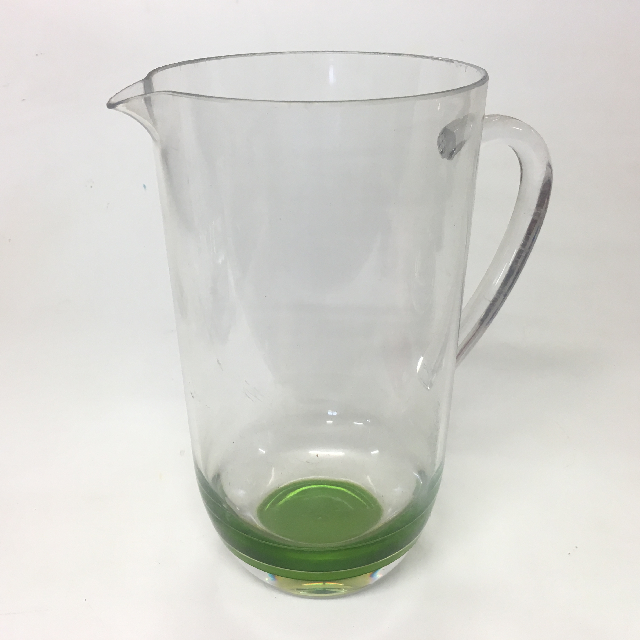 JUG, Clear Plastic w Green Base